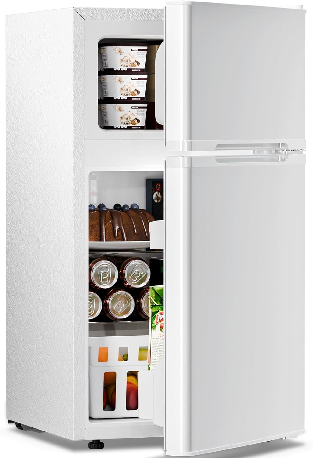 Antarctic Star 3.2 Cu.Ft,Compact Refrigerator,Mini Refrigerator with Freezer,Dual Temperature Fridge,Adjustable (b0dq4jlrss)