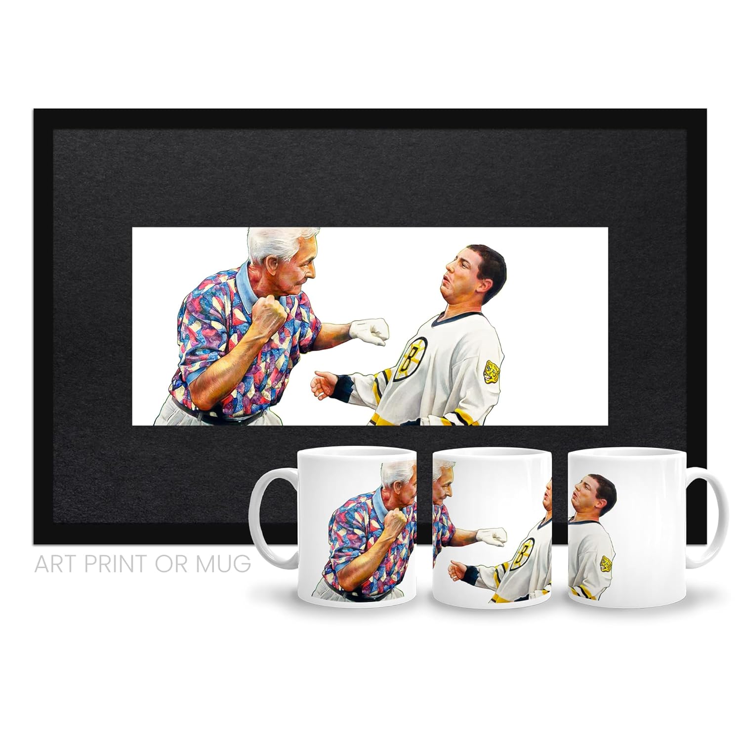 Happy Gilmore Fighting Bob Barker Art Print or Coffee Mug, (b0dsv4nj7m)