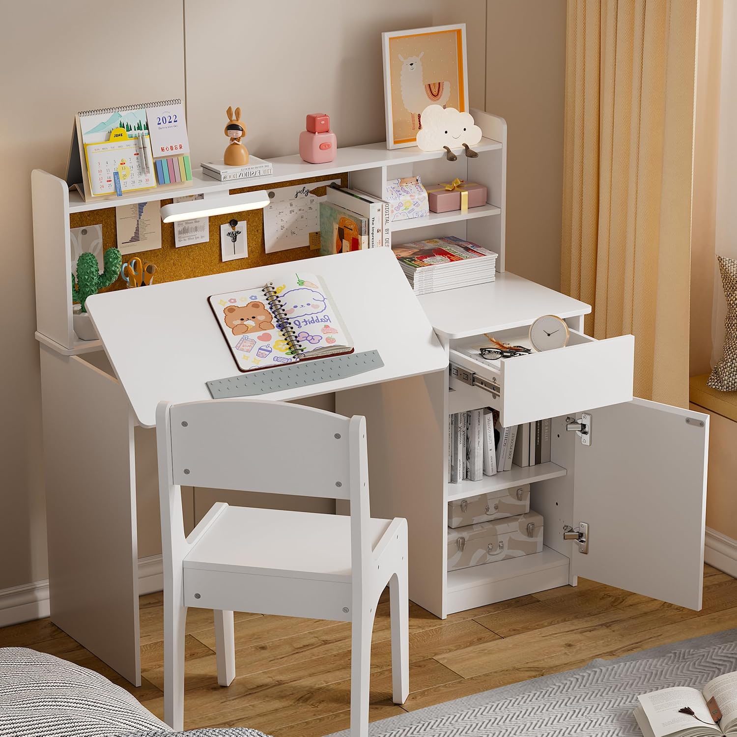 PakaLife Kids Study Desk and Chair Set,Children Study Table with (b0dnq5cmqn)